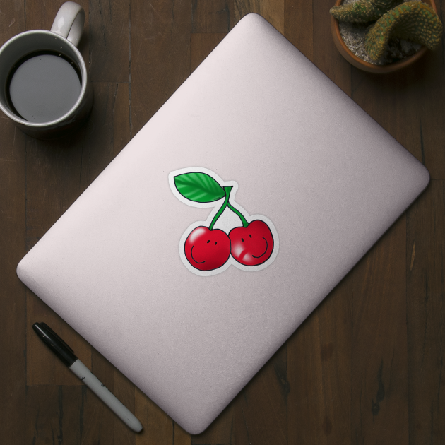 cute red cherry by cartoonygifts